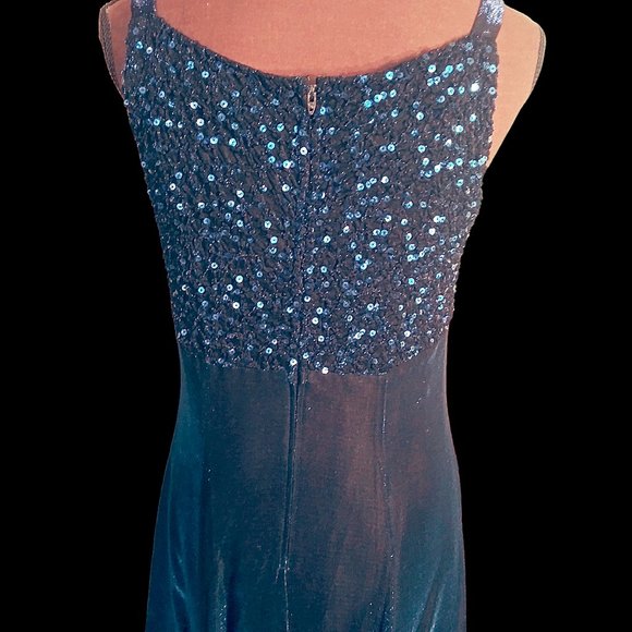 Formal Blue Dress, Midi Dress, Party Dress, Betsy and Adam by Jaslene, Size 14 - Picture 3 of 15